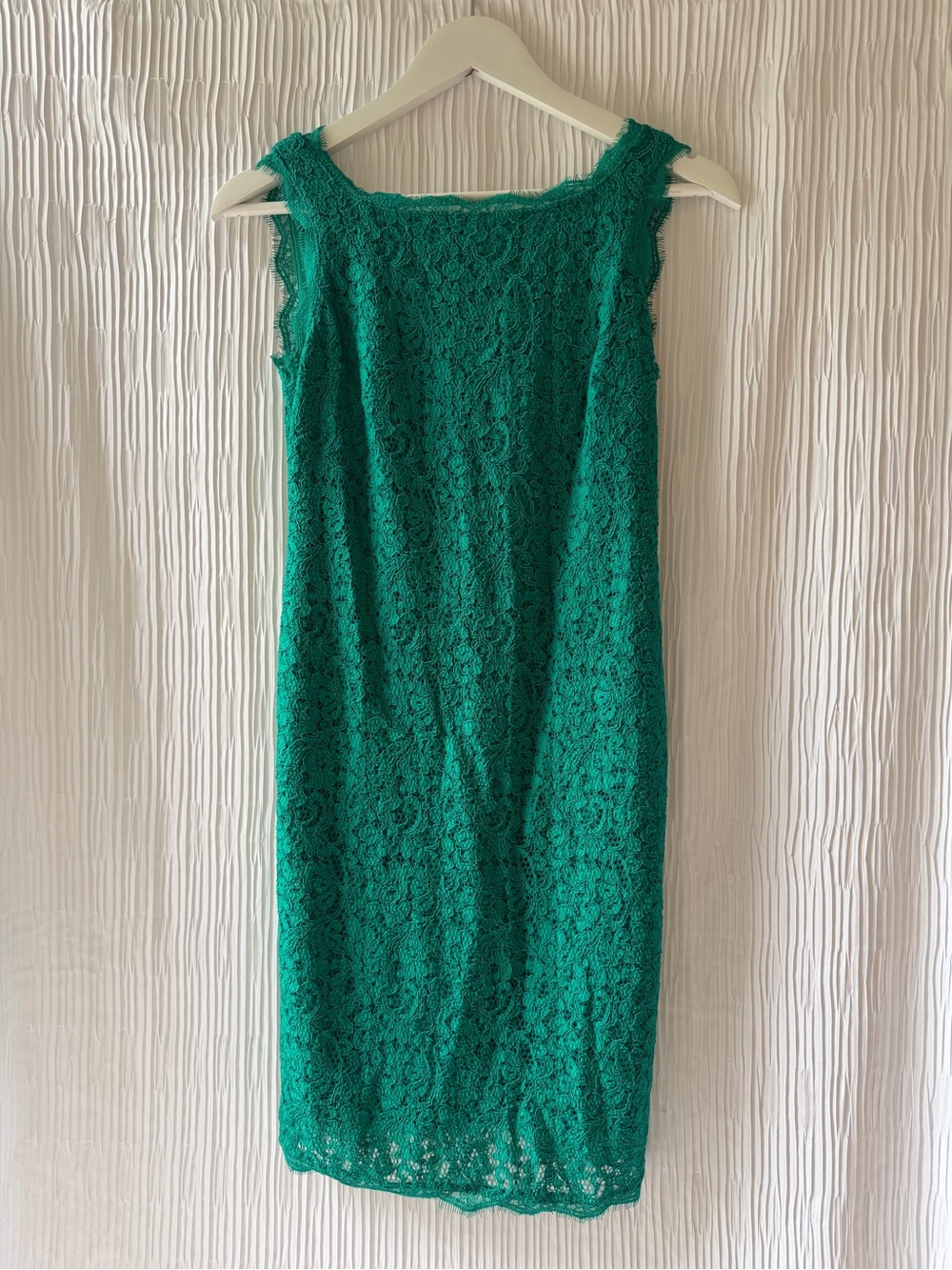 Adrianna Papell Teal Green Lace Cocktail Sheath Dress